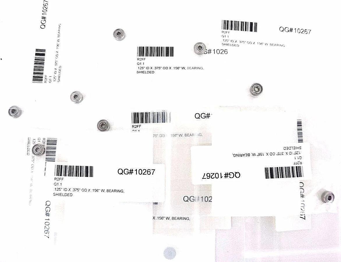LOT OF 9 NEW MRC R2FF SHIELDED BALL BEARINGS .125"ID X .375"OD X .156"W