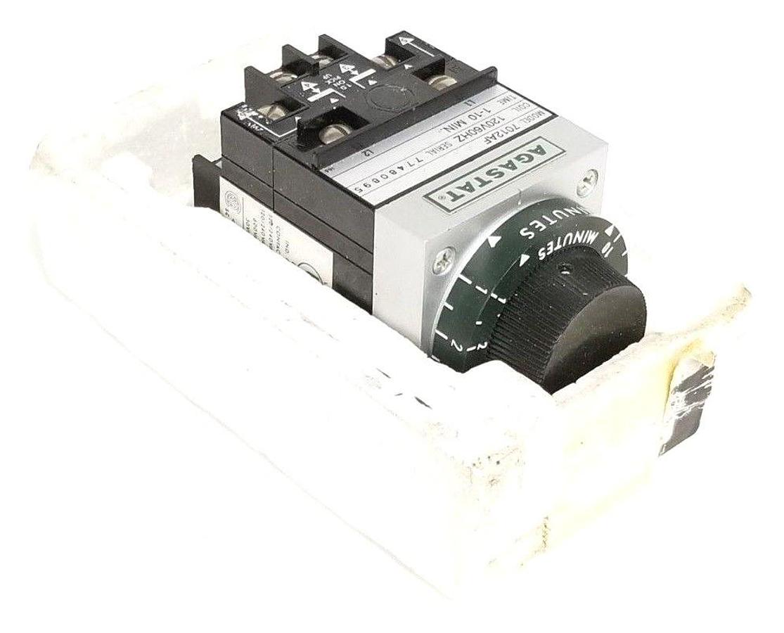 Used AGASTAT 7012-AF TIMING RELAY 1-10 MIN. 120V60HZ W/ A-3877 COIL 7012AF