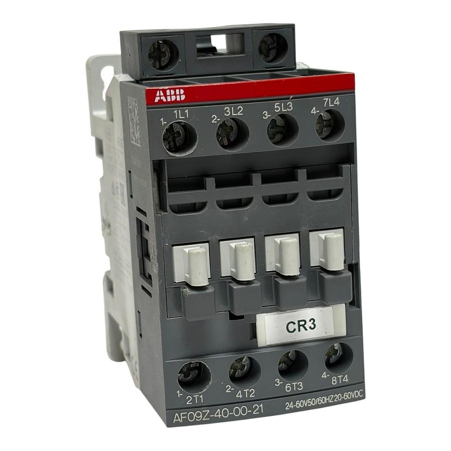 Used ABB AF09Z-40-00-21 Power Contactor 4-Pole 4NO 24-60VAC/20-60VDC 25A Relay
