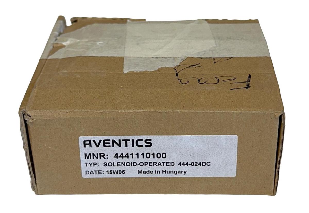 Used NEW AVENTICS 4441110100 SOLENOID OPERATED VALVE 444-024DC SERIES 444 NSMP