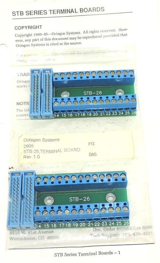 Used LOT OF 2 NEW ACCES IO PRODUCTS STB-26 TERMINAL BOARDS STB26 REV. 01