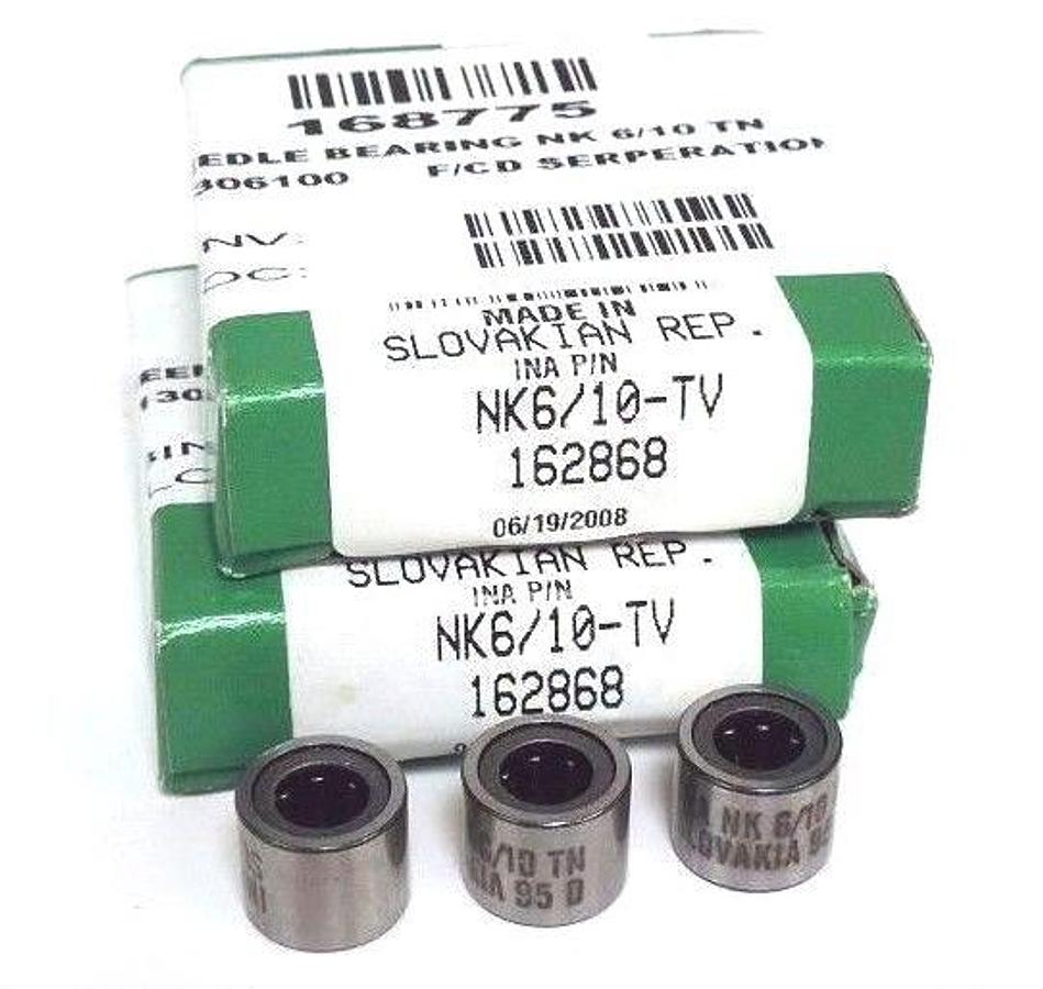 LOT OF 5 NEW INA NK6/10-TV NEEDLE BEARINGS NK 6/10 TN, 162868