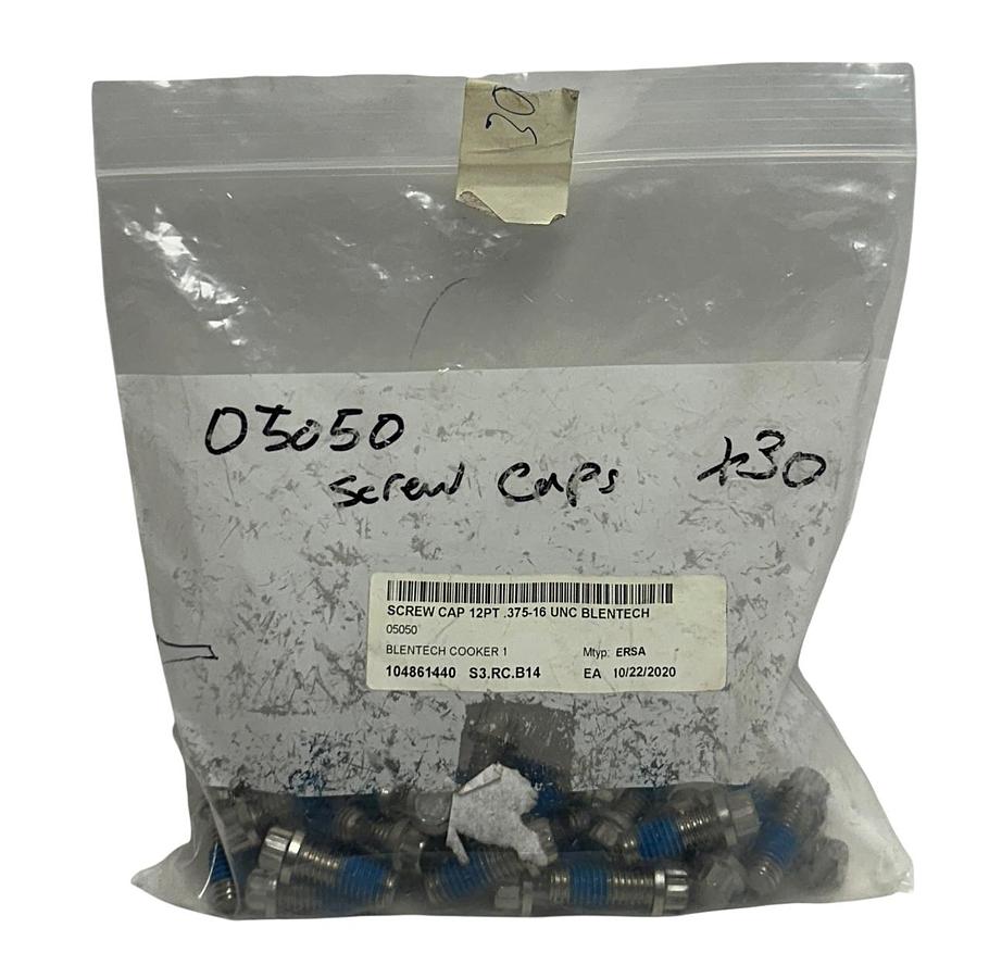 Used 30 ERSA 05050 SCREW CAPS 12PT .375-16 UNC FOR BLENTECH COOKER OEM 104861440 NSNP