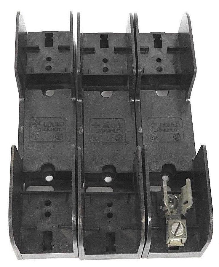 Used LOT OF 3 GOULD SHAWMUT 60301 FUSE HOLDERS 600V 30A H/K FUSES