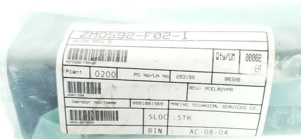 Used NEW MAKINO ZMOS92-F02-1 GUIDE RAIL YS3C64-0201 ZMOS92F021