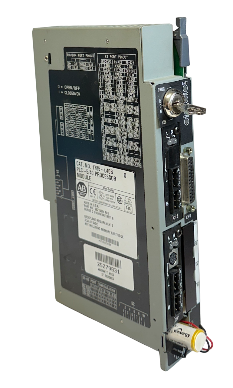 Used ALLEN BRADLEY 1785-L40B /D PLC-5/40 PROCESSOR MODULE PLC 48K WORD SRAM REPAIRED