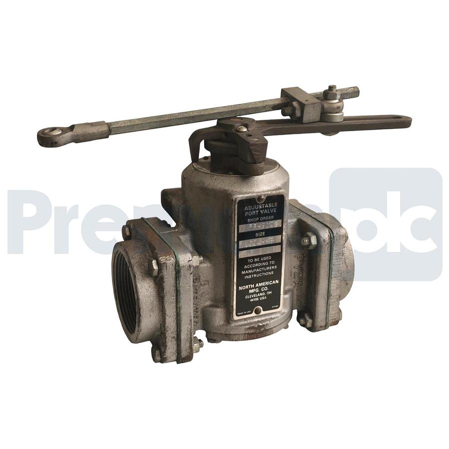 Used NORTH AMERICAN MFG. CO. FP-9102 ADJUSTABLE PORT VALVE SIZE: 1004-4B N1004PB PV2A