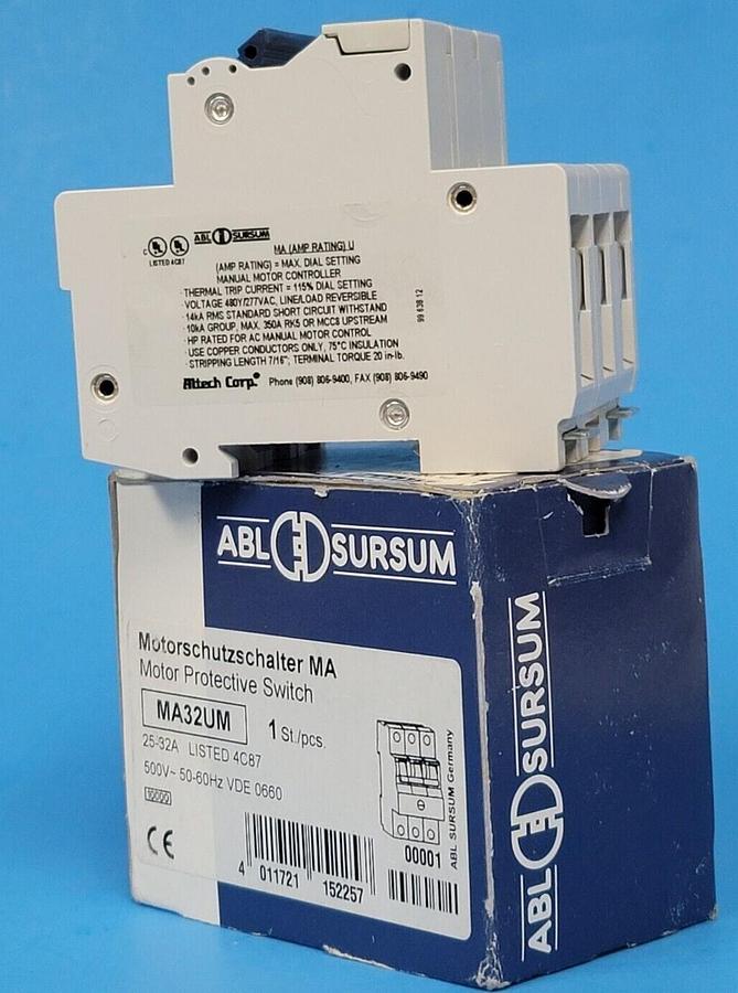 Used NEW ALTECH CORP MA32UM MOTOR PROTECTIVE SWITCH 25-32A 3P