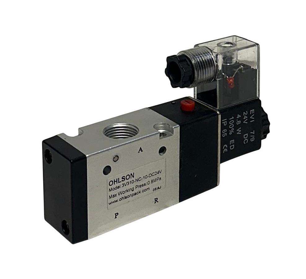 Used OHLSON 3V310-NC-10-DC24V / 3V310NC10DC24V SOLENOID VALVE 24VDC 4.8W COIL NSNP
