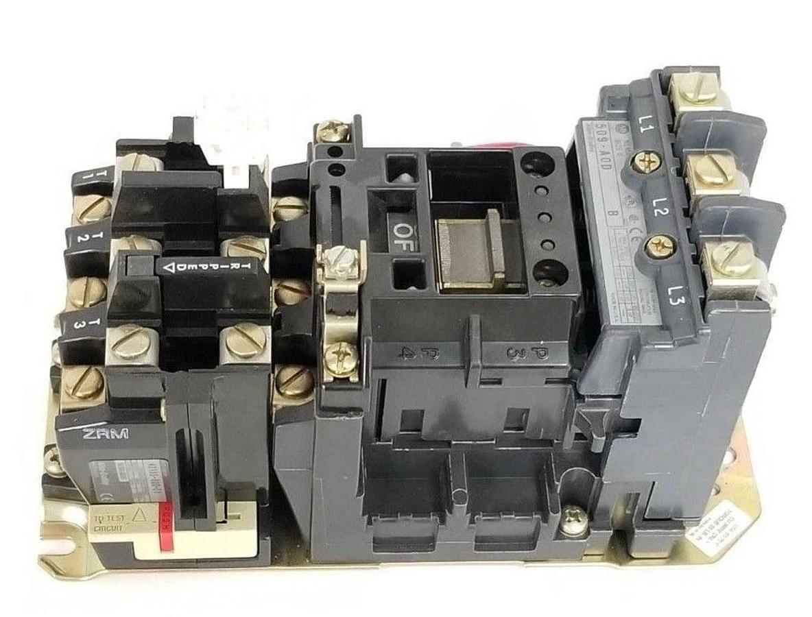 Used ALLEN BRADLEY 509-AOD NON-REVERSING STARTER SER. B W/ 42185-800-01 RELAY 509-A0D