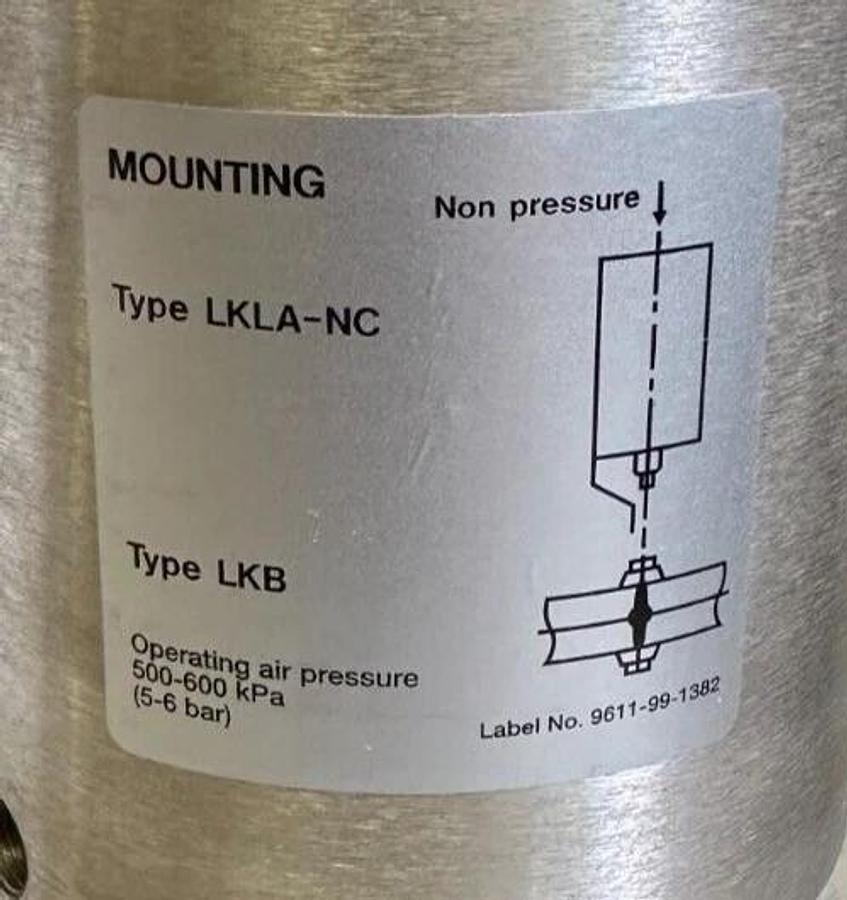 NEW ALFA LAVAL LKLA-NC / LKLANC TYPE LKB PNEUMATIC ACTUATOR 600kPa 9611416782
