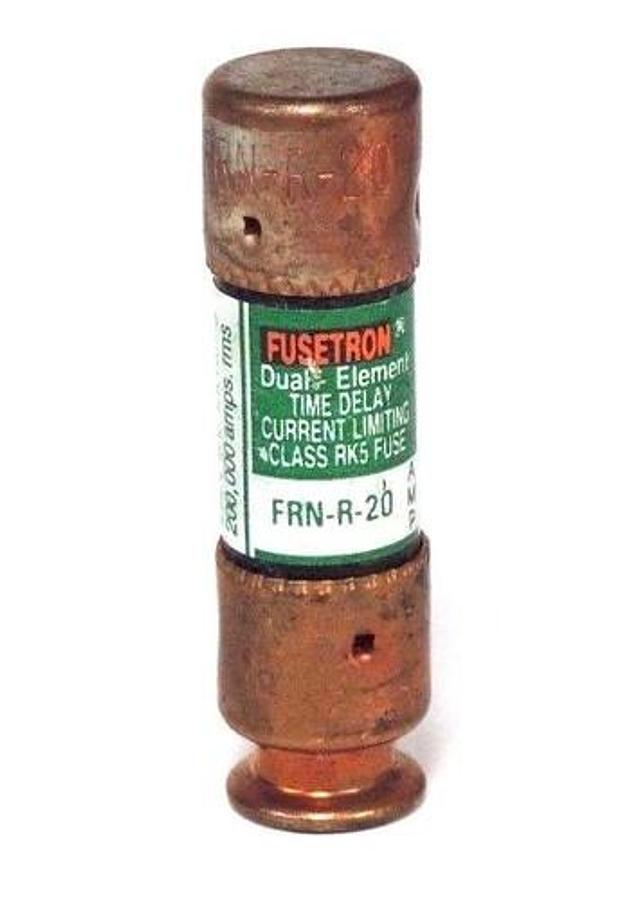 Used LOT OF 7 COOPER BUSSMANN FRN-R-20 FUSETRON FUSES FRNR20 CLASS RK5