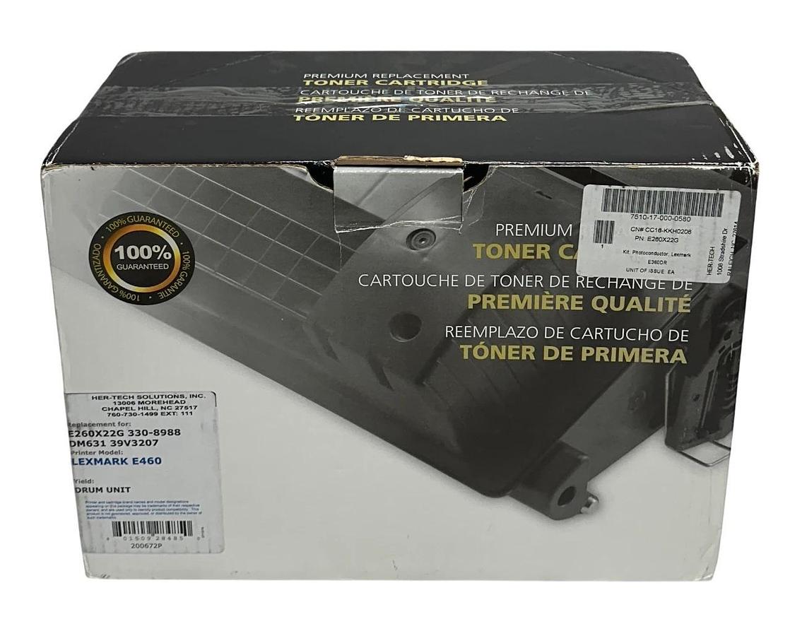 Used HER-TECH 200672P / E260X22G 330-8988 DM631 39V3207 LEXMARK E460 DRUM UNIT NSMP