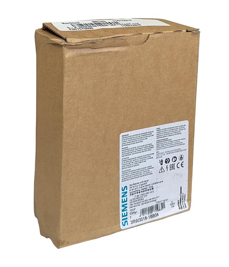 Used SIEMENS 3RW3018-1BB04 / 3RW30181BB04 SIRIUS SOFT STARTER 200-480VAC 17.6A NSMP