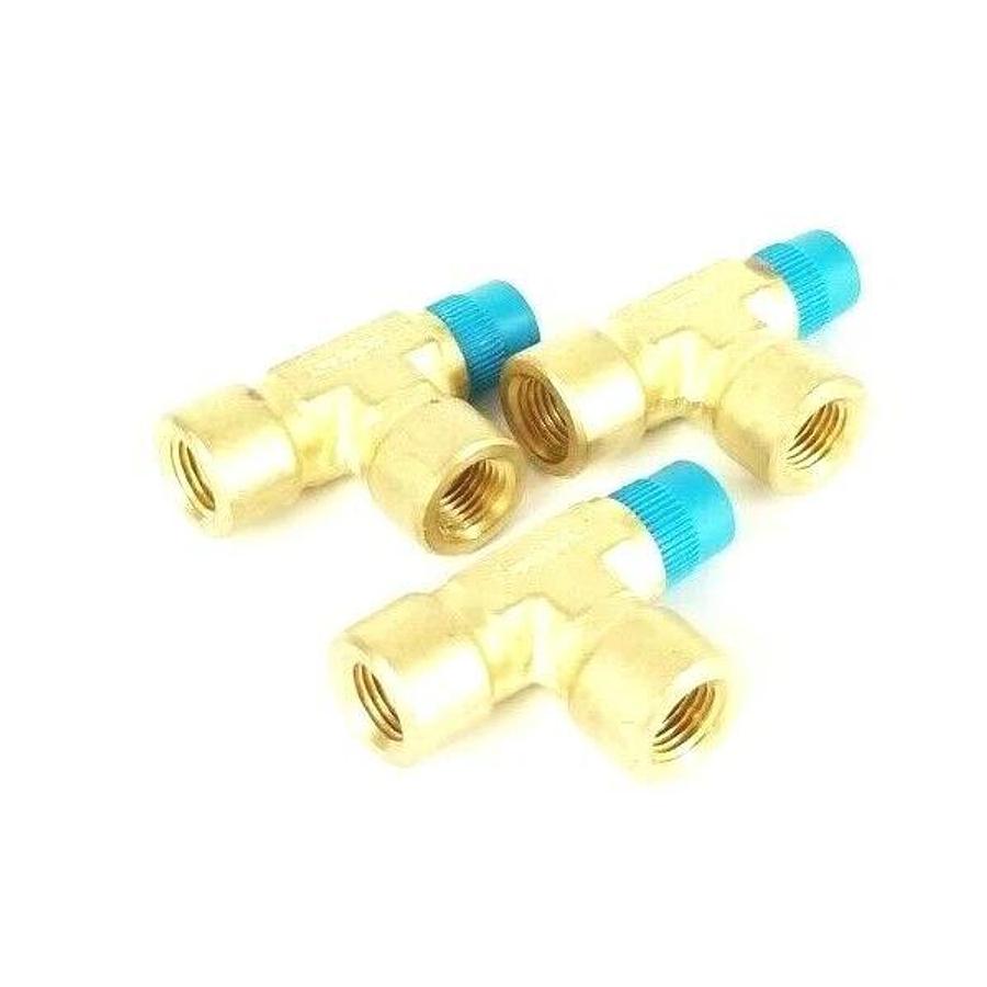 LOT OF 3 NEW SWAGELOK BRASS TEE PIPE FITTINGS 1/2'' IN. X 1/2'' X 1/2''