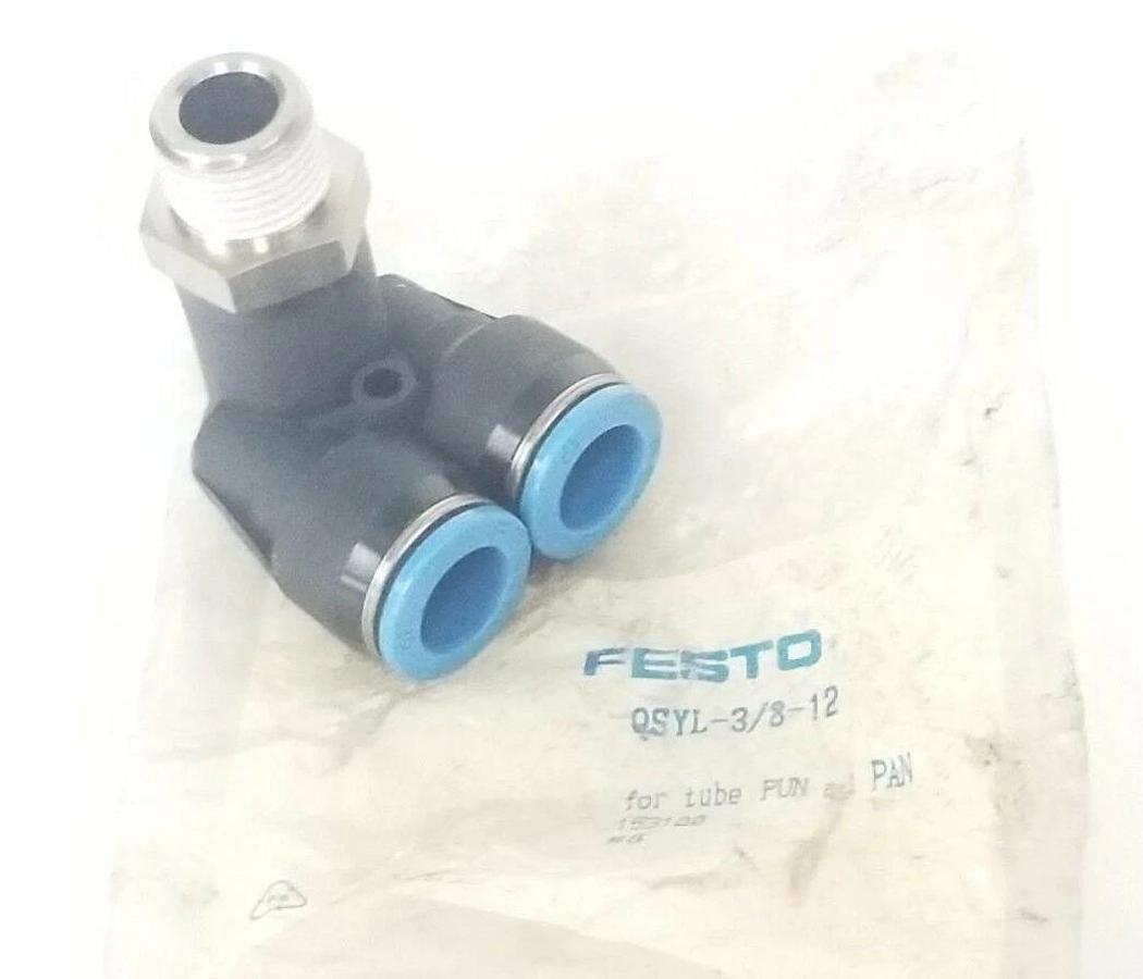 NEW FESTO QSYL-3/8-12 PUSH-IN Y-FITTING 153180 QSYL3/812