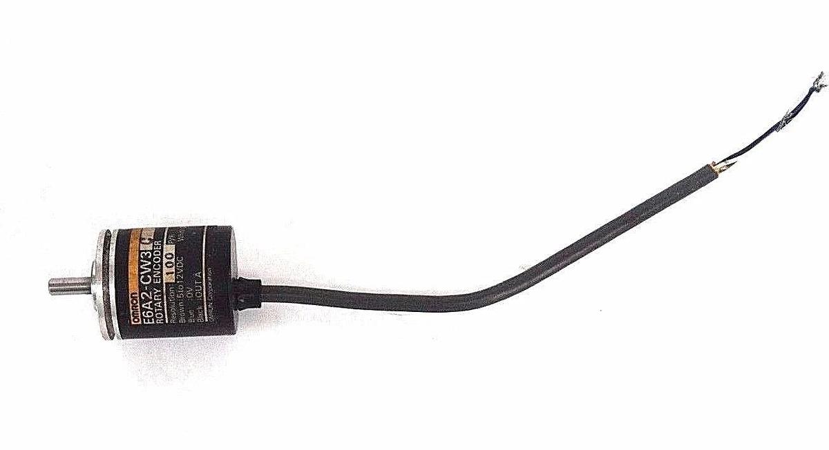 Used OMRON E6A2-CW3C ROTARY ENCODER RESOLUTION: 100 BROWN: 5 TO 12VDC
