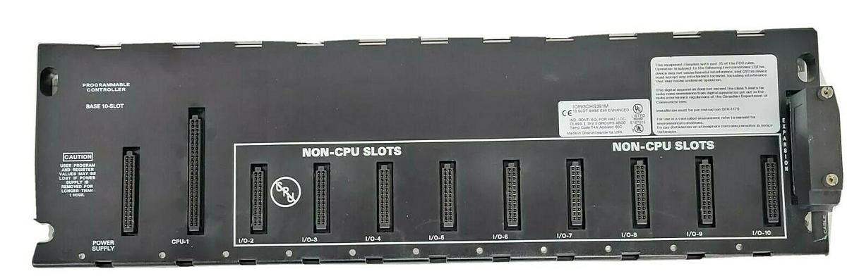 Used GE FANUC IC693CHS391M 10-SLOT BASE EMI ENHANCED