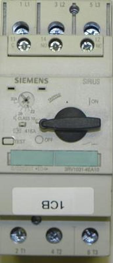 Used SIEMENS 3RV1-031-4EA10 SIRIUS COMBINATION MOTOR CONTROLLER 3RV10314EA10