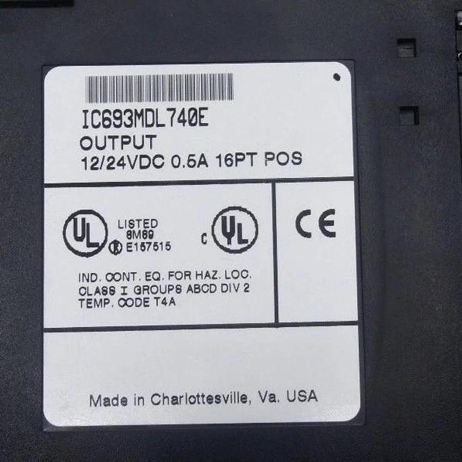 Used GE FANUC IC693MDL740E OUTPUT MODULE 12/24 VDC, 0.5A, 16 PT POS