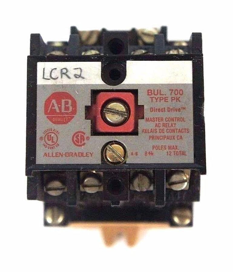Used LOT OF 3 ALLEN BRADLEY 700-PK400A1 MASTER CONTROL AC RELAYS SER. B 700PK400A1