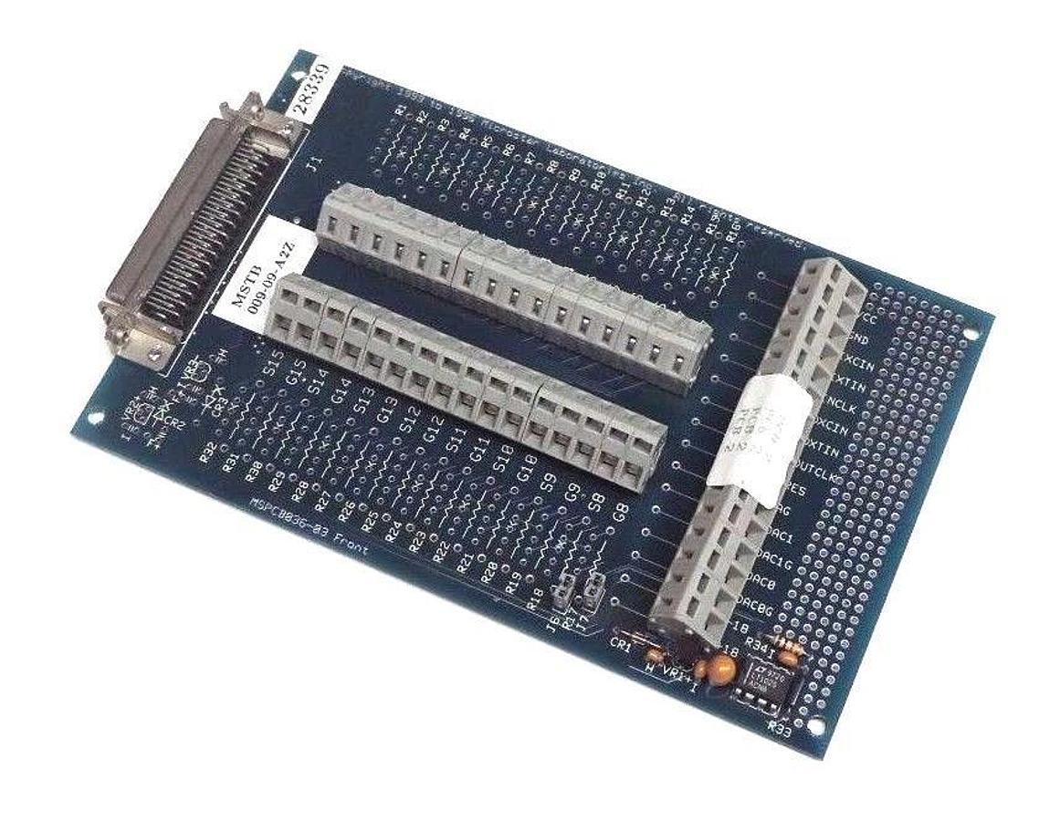 Used MICROSTAR LABORATORIES MSTB 009-09-A2Z ANALOG TERMINATION BOARD MSTB00909A2Z