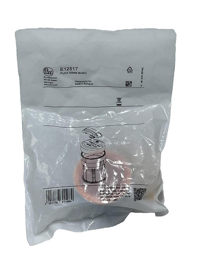 Used IFM UV0019 Valve Target Puck Kit - 80x30x20 w/ E12517 Puck, E12526 Spacer