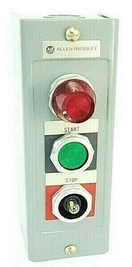 Used NEW ALLEN BRADLEY 800H-2HAR PUSHBUTTON STATION ASSEMBLY SER. M
