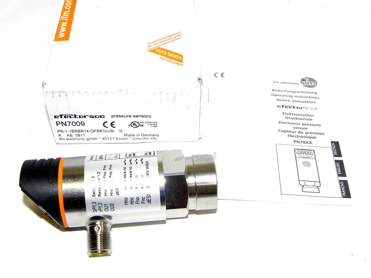 NIB EFECTOR PN7009 PRESSURE SENSOR PN-1-1BRBR14-QFRKG/US/  /V