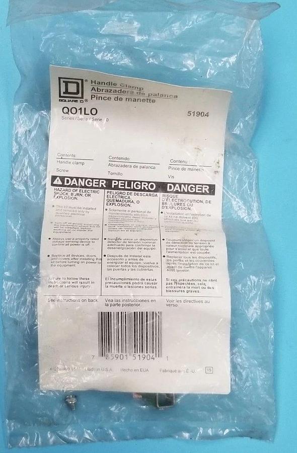 Used NEW SQUARE D QO1LO HANDLE CLAMP