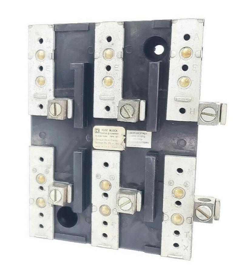 Used SQUARE D CLASS 9999 TYPE SF2 FUSE BLOCK 9999-SF2 9999SF2