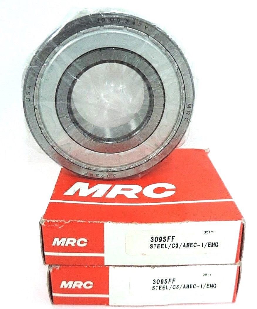 LOT OF 2 NIB MRC 309SFF BEARINGS RADIAL/DEEP GROOVE 45X100X25MM