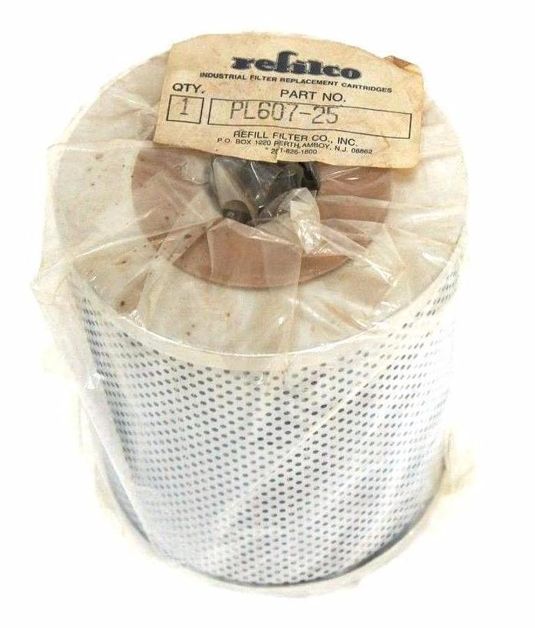 Used LOT OF 5 NEW REFILL FILTER CO. PL607-25 REFILCO FILTER REPLACEMENT CARTRIDGES