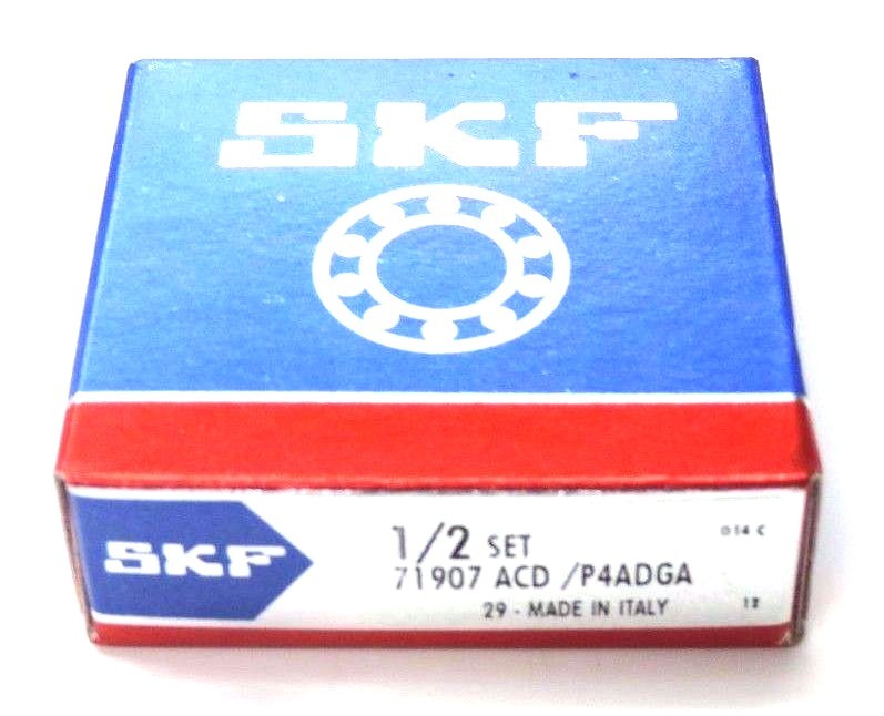 NIB SKF 71907 ACD /P4ADGA SUPER PRECISION BEARINGS 1/2 SET, 71907ACDP4ADGA