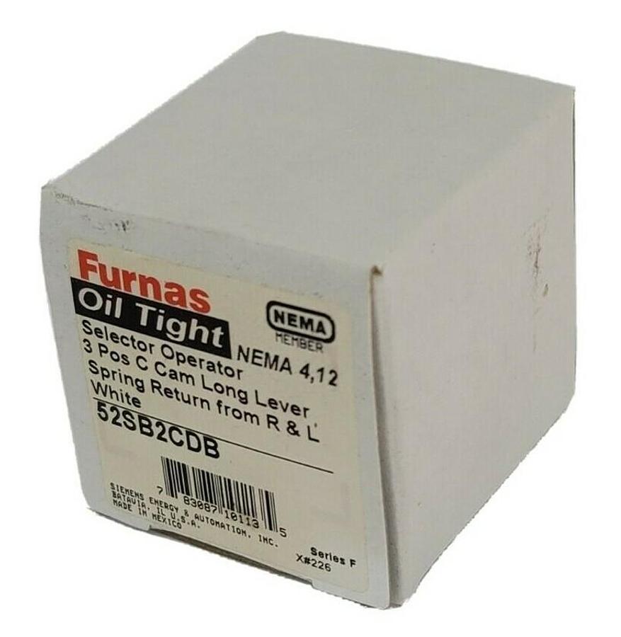 Used NIB FURNAS 52SB2CDB OIL TIGHT SELECTOR OPERATOR 3-POS. C CAM LONG LEVER