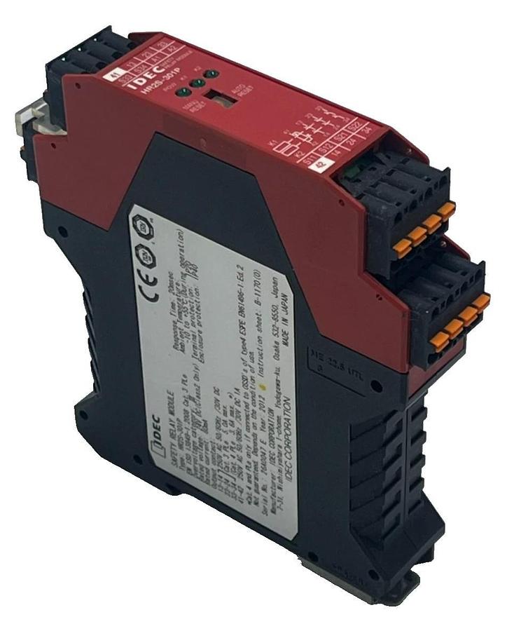 Used IDEC HR2S-301P Safety Relay Module 24VDC Dual Channel 3 N.O. Safety Outputs HR2S