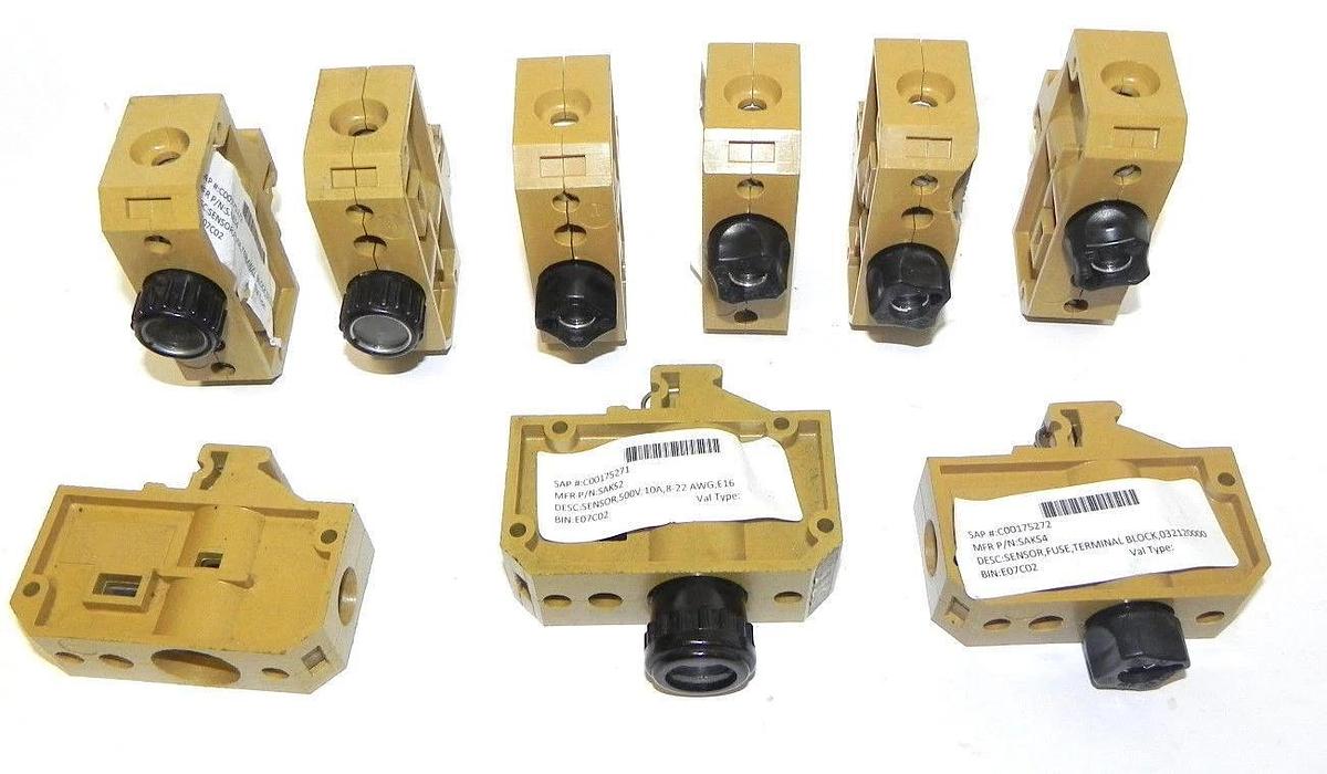 Used LOT OF 9 WEIDMULLER TERMINAL FUSE HOLDER SAKS4, 16A, 400V, 10MM2