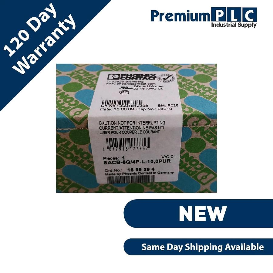 Used NEW F/S PHOENIX CONTACT SACB-8Q/4P-L-10,0PUR 1695294 SENSOR/ACTUATOR BOX W/CABLE