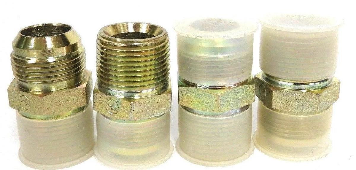 LOT OF 4 NEW EATON AEROQUIP 199-2404-1616 HOSE ADAPTERS 1-5/16, JIC X NPT