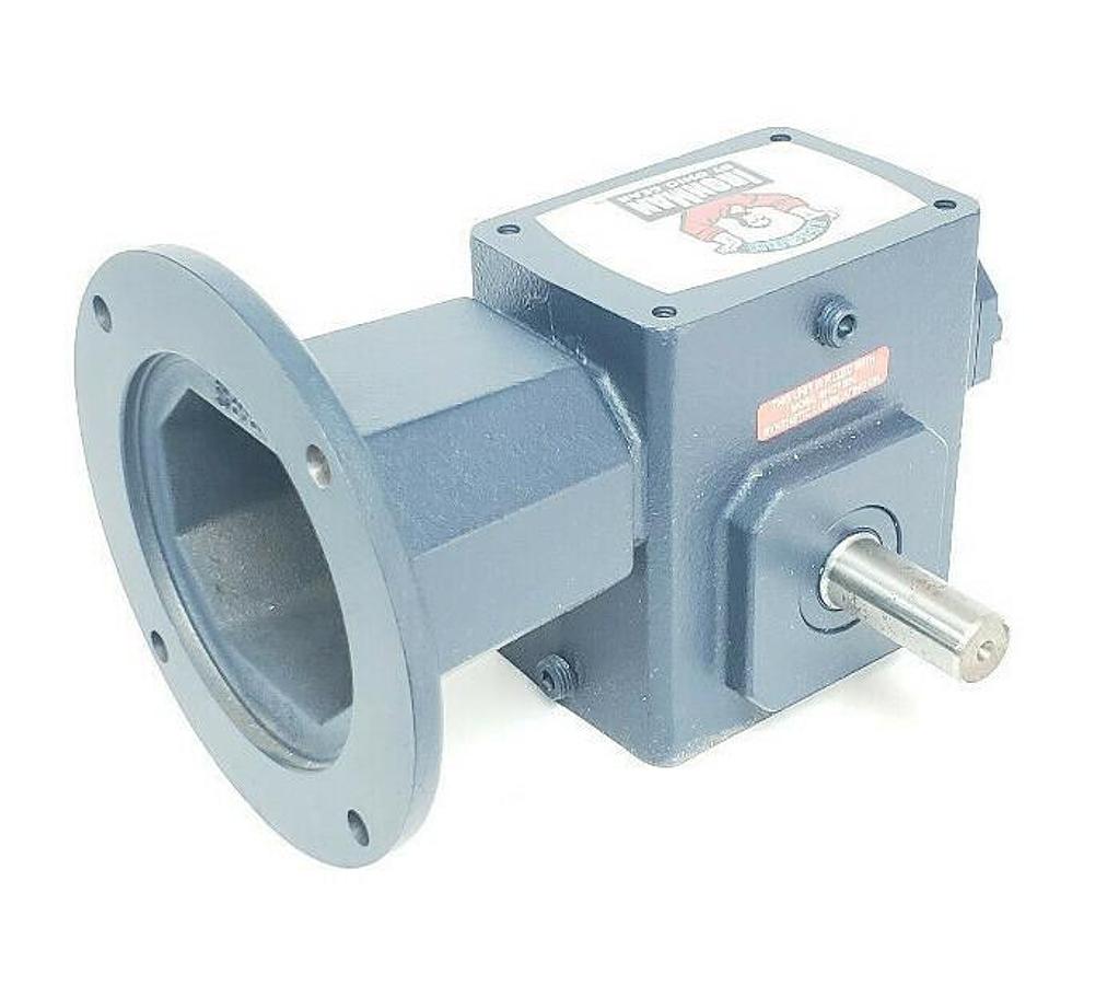 Used NEW LEESON IRON MAN W8180049.00 BM818-5-R-56 RIGHT ANGLE GEAR REDUCER 1.70HP 5:1