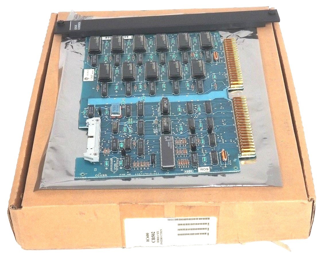 Used GE IC600CB502D CONTROL MODULE ASM. NO. 44A297094-G01 W/ IC600-FP501K FACEPLATE