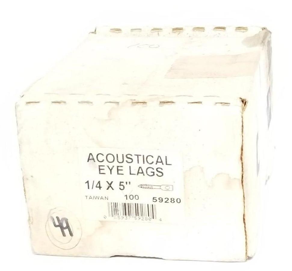 Used BOX OF 49 NEW CULLY 59280 ACOUSTICAL EYE LAGS 1/4 X 5''