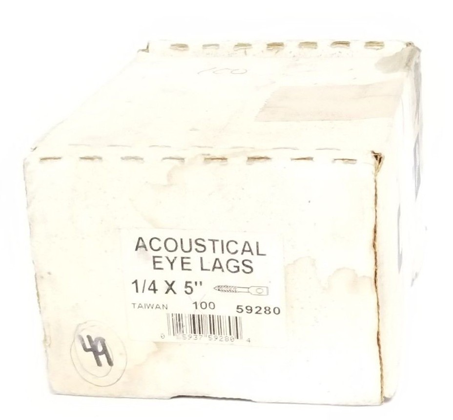 Used BOX OF 49 NEW CULLY 59280 ACOUSTICAL EYE LAGS 1/4 X 5''