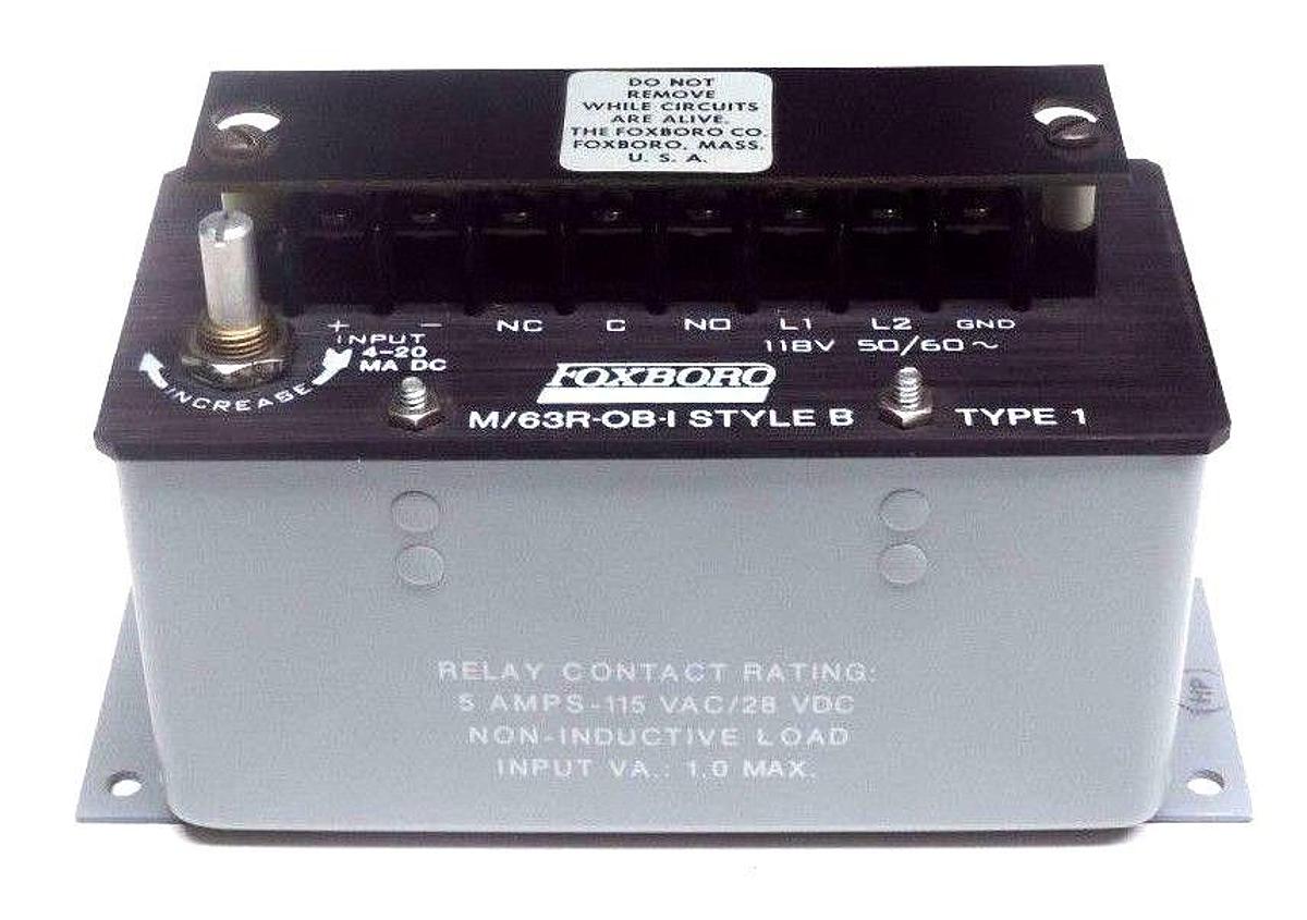 Used NIB FOXBORO M/63R-OB-I ALARM SAFETY RELAY M63ROBI