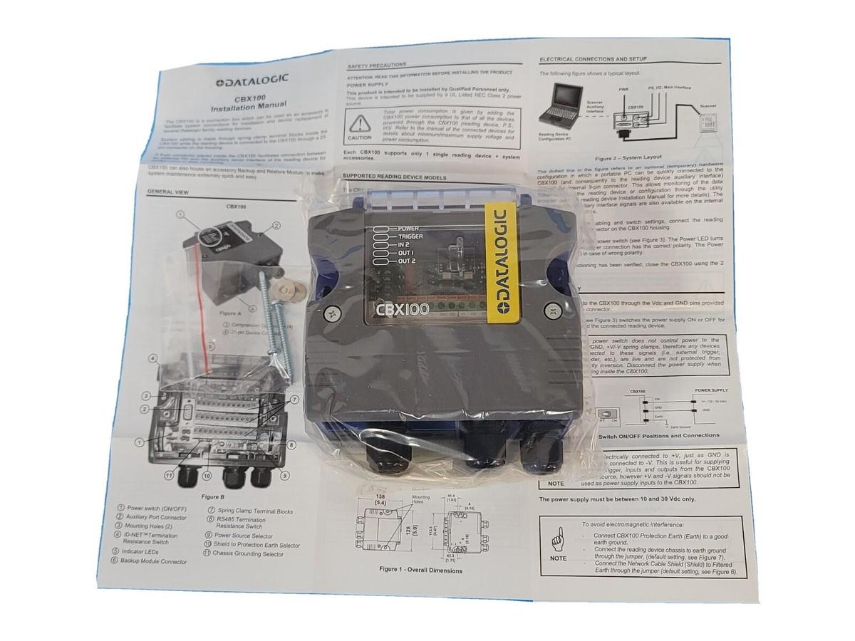 Used NEW DATALOGIC 93A301067 CBX100 CONNECTION BOX COMPACT