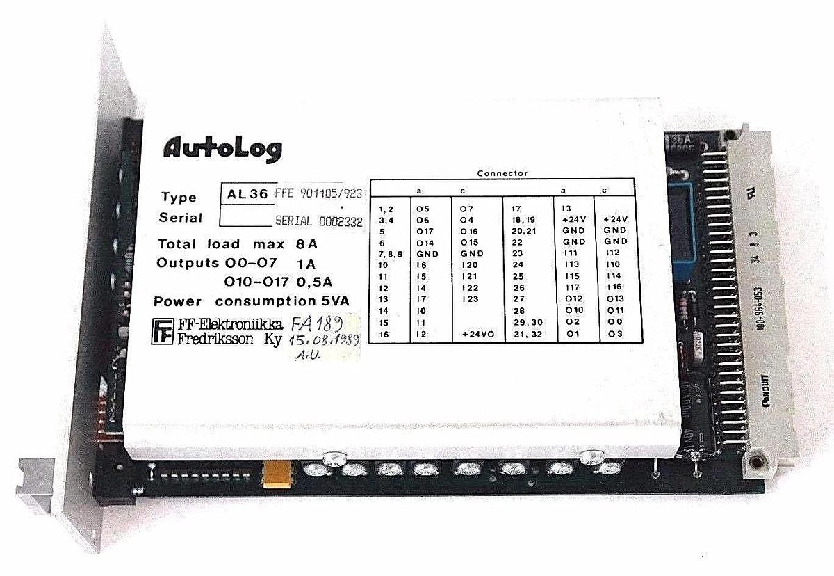 Used AUTOLOG FF-ELEKTRONNIKKA AL36 CPU MODULE, FFE 901105/923, AL36IFC1, 30213