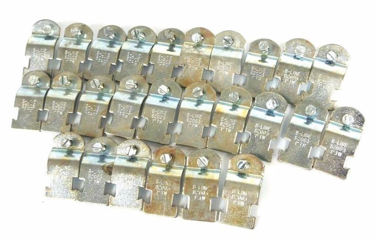 Used LOT OF 26 NEW B-LINE B2003PA 1" THINWALL CONDUIT CLAMPS