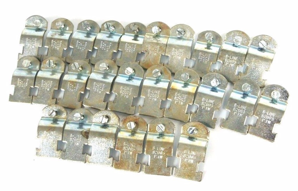 Used LOT OF 26 NEW B-LINE B2003PA 1" THINWALL CONDUIT CLAMPS