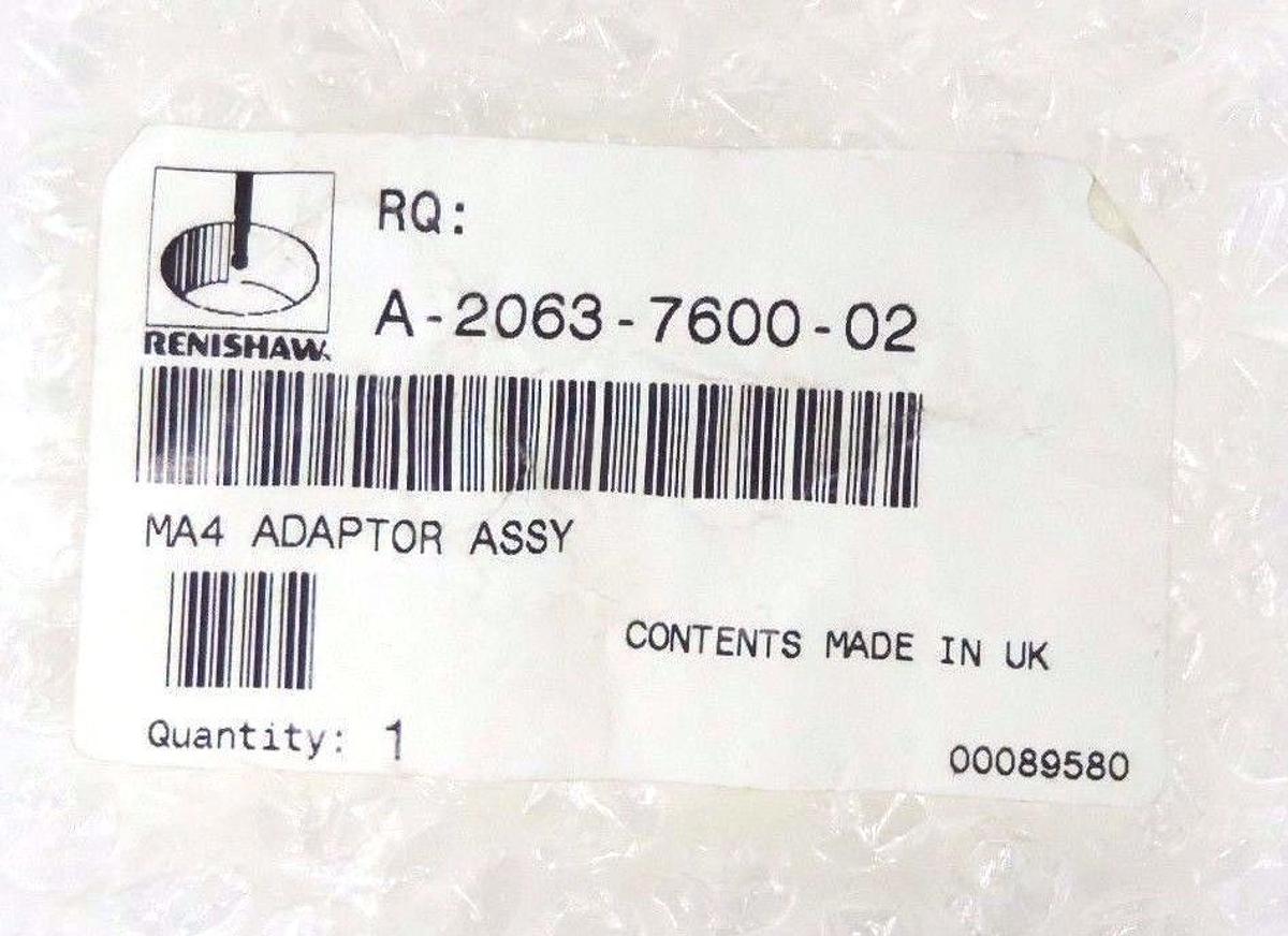 Used NEW RENISHAW A-2063-7600-02 MA4 ADAPTOR ASSEMBLY A2063760002