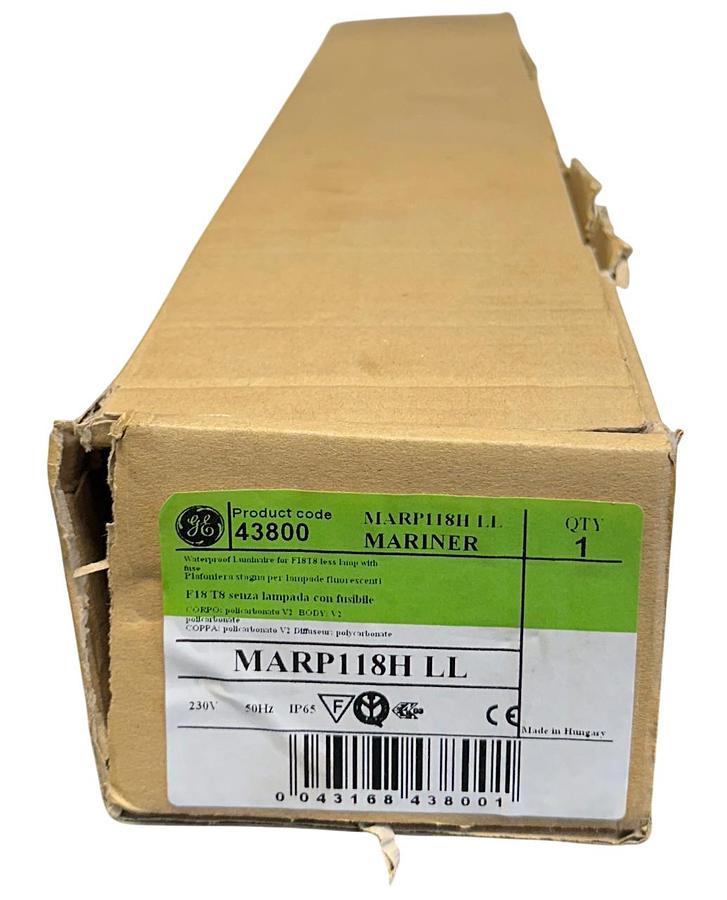 Used GE MARP118H LL HPF / 43800 MARINER LIGHT FIXTURE RIF ASATO 1X18W 230V 50Hz NSMP